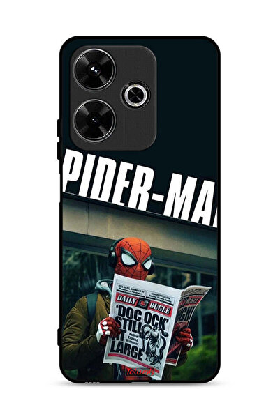 Tolwak غطاء حماية لهاتف شاومي ريدمي 13 4G بطبعة سبايدرمان وقراءة جريدة