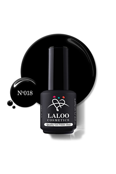 Laloo Cosmetics Oja semipermanentă - Negru 018 (15ml)