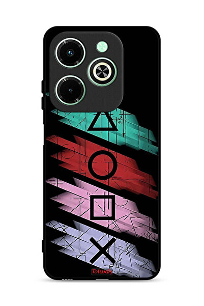 Tolwak غطاء حماية لهاتف Infinix Hot 40i 4G برسومات أيقونات لعبة الحبار