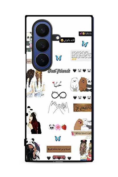 Tolwak غطاء حماية لهاتف سامسونج جالاكسي زد فولد 7 بعبارات وملصقات عربية