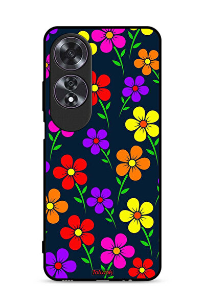 Tolwak Oppo A60 Protective Case Cover Colorful Flowers