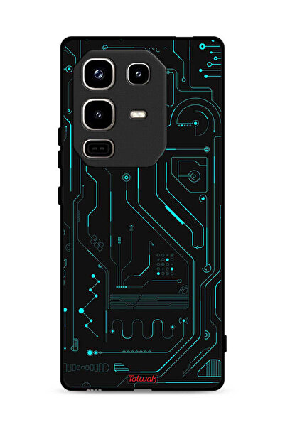 Tolwak غطاء حماية لهاتف Infinix Note 50 Pro 4G دوائر فنية رقمية بسيطة شاشات م...