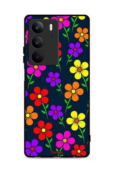 Tolwak غطاء حماية لهاتف Realme C75 4G بنقشة زهور ملونة