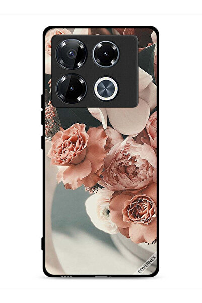 Covernex غطاء حماية لهاتف Infinix Note 40 Pro 5G بباقة من زهور الخوخ الجميلة