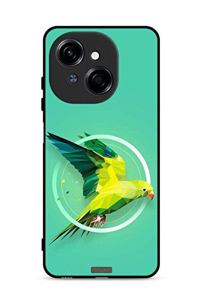 Tolwak غطاء حماية لهاتف تكنو سبارك جو ١ ٤ جي بطبعة فن تجريدي ببغاء