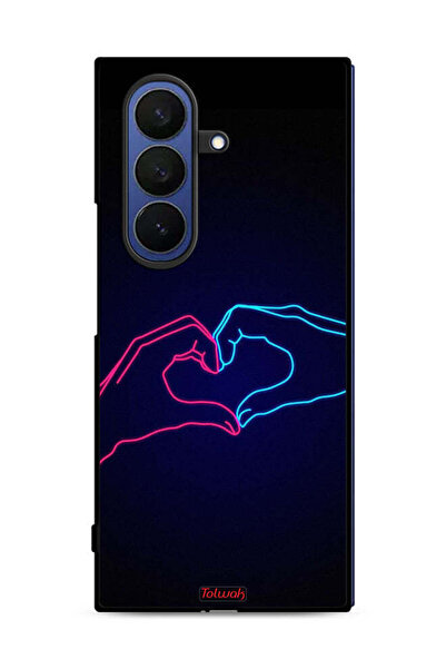 Tolwak غطاء حماية لهاتف سامسونج جالاكسي زد فولد 7 بتصميم يد تلامس القلب