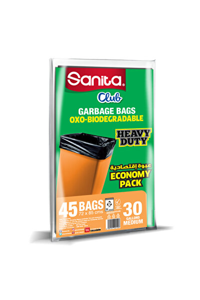 Sanita أكياس قمامة النادي، 30 جالونًا، 72 × 85 سم
