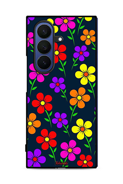 Tolwak غطاء حماية لهاتف سامسونج جالاكسي زد فولد 7 - زهور ملونة