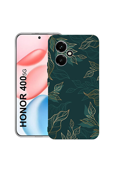 bestcase Carcasă transparentă din silicon pentru Honor 400, pene verzi, 20364...