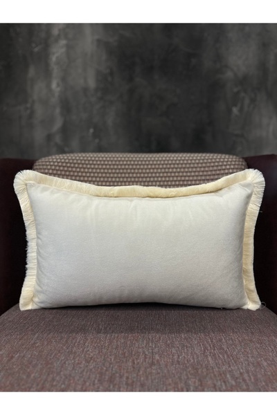 Fabricland Імпортний шовковий оксамит КРЕМОВИЙ КОЛІР ПУШКОВИЙ ЧОХОЛ ДЛЯ ПОДУШ...