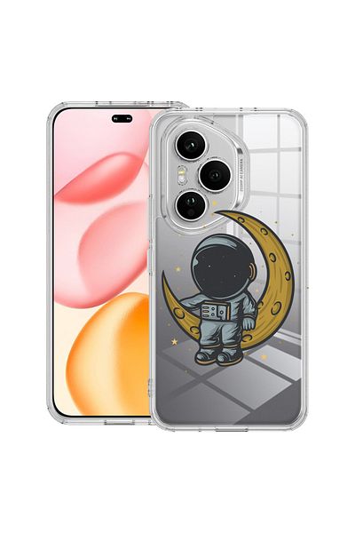 bestcase Carcasă transparentă din silicon pentru Honor 400 Pro, Astronaut pe Lună, 2036424 T 997