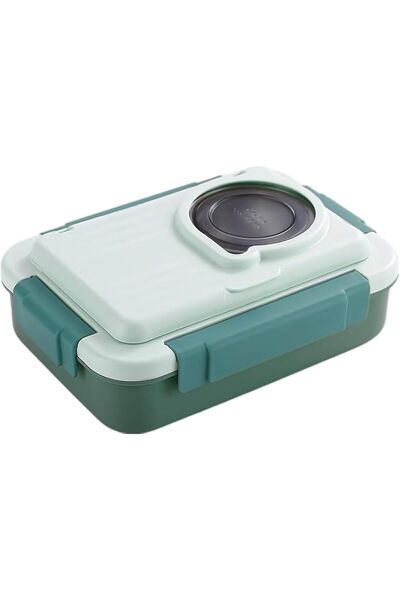 Twisoo 4 Compartment Bento Steel Lunchbox for Teenagers Adults Double Decker ...