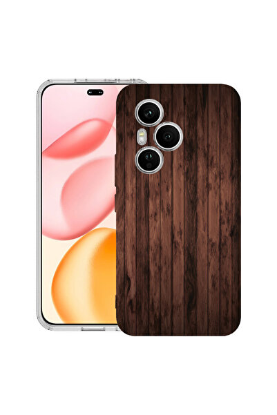 bestcase Carcasă transparentă din silicon pentru Honor 400 Pro, lemn de nuc, ...