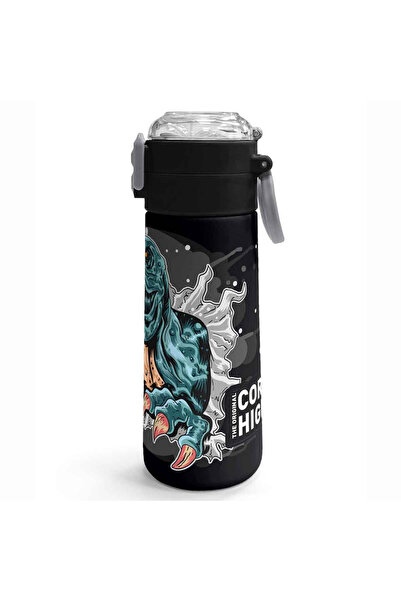 Coral High Dark Gray Black Dinosaur Patterned Steel Thermos Flask 500 ml 31822