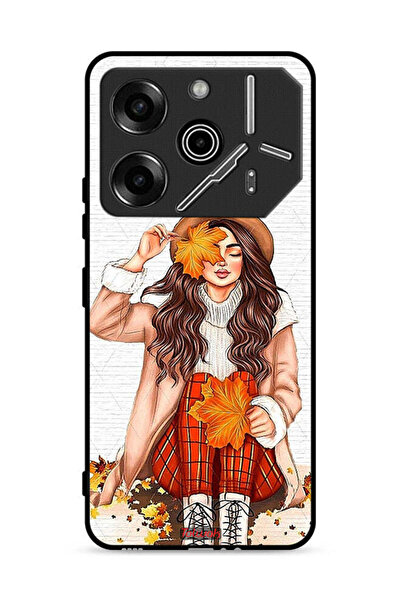 Tolwak غطاء حماية لهاتف تكنو بوفا 6 برو 5G يحمل صورة أوراق الخريف