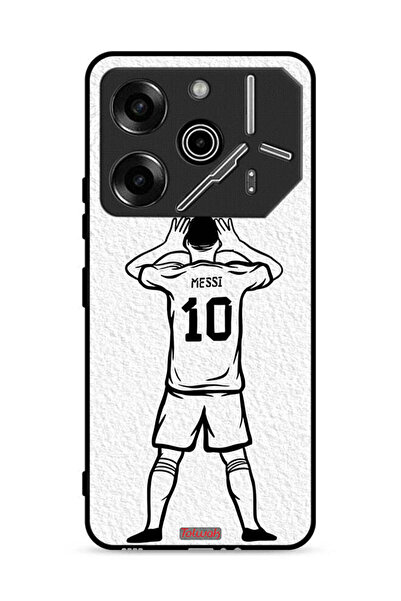 Tolwak غطاء حماية لهاتف تكنو بوفا 6 برو 5G برسومات ميسي سكيتش