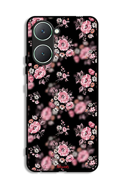 Tolwak غطاء حماية لهاتف Vivo Y18i 4G بنقشة زهور بورتريه