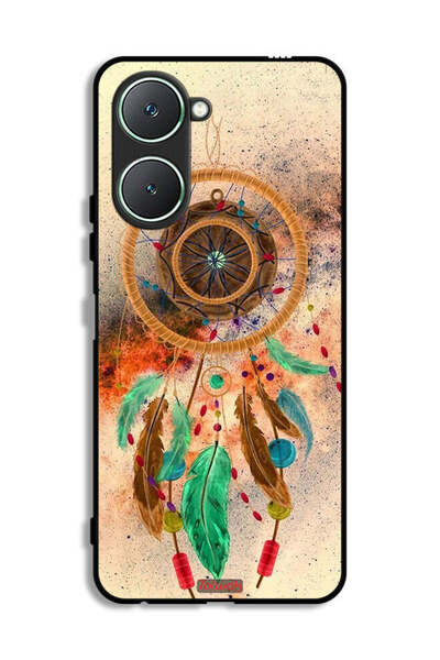 Tolwak غطاء حماية لهاتف Vivo Y18i 4G بنقشة ريش ماندالا معلق