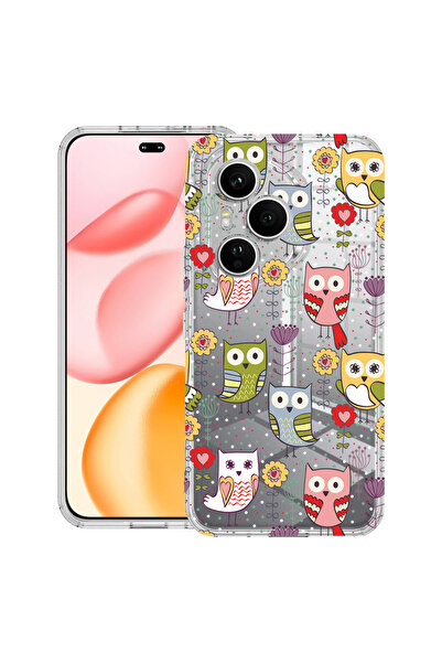 bestcase Carcasă transparentă din silicon pentru Honor 400 Pro, model bufniță...