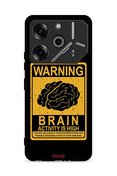 Tolwak غطاء حماية لهاتف Tecno Pova 6 Pro 5G تحذير من ارتفاع نشاط الدماغ