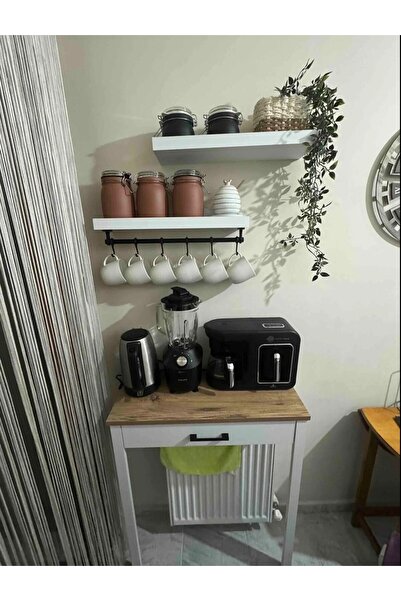 CFA DEKOR Kahve Köşesi Takımı – CEVİZ ( 80 x 30 x 92 ) Modern ve Şık Tasarım