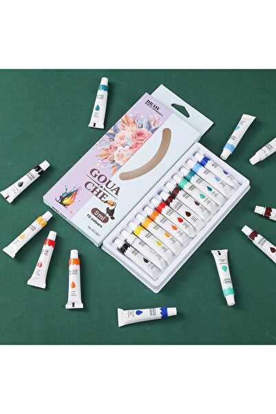 Toybox Gouache Paint Set Tubes 9 ml, 12 Colors
