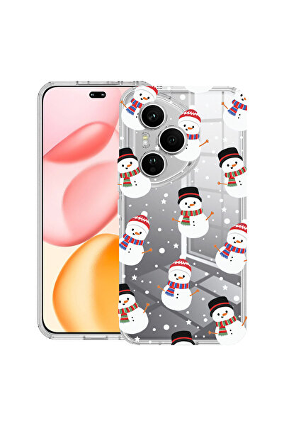 bestcase Carcasă transparentă din silicon pentru Honor 400 Pro, Om de zăpadă,...