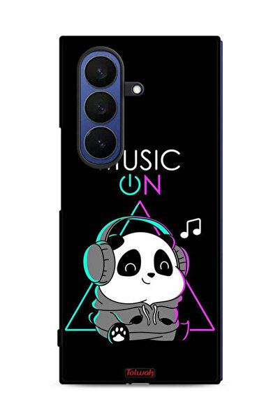 Tolwak غطاء حماية لهاتف Samsung Galaxy Z Fold7 بطبعة موسيقى الباندا