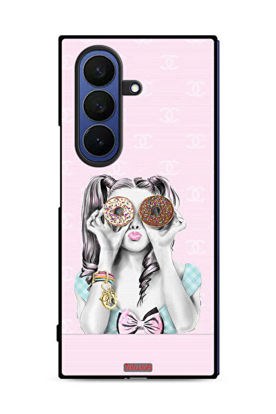 Tolwak غطاء حماية لهاتف Samsung Galaxy Z Fold7 يحمل قطعتين من الدونات