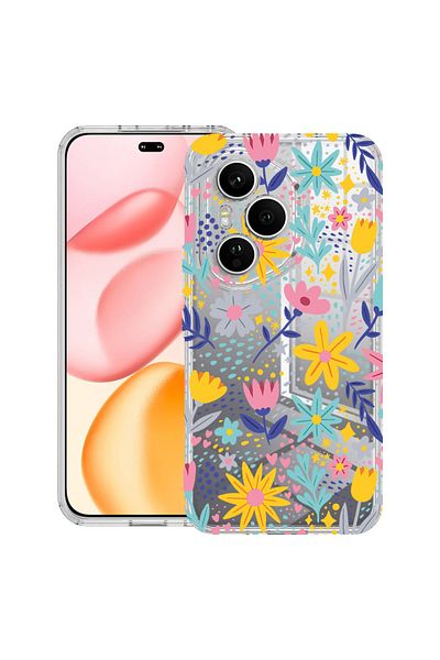 bestcase Carcasă transparentă din silicon pentru Honor 400 Pro, flori mici, 2036424 T 758