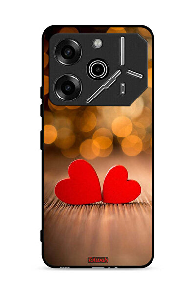 Tolwak غطاء حماية لهاتف تكنو بوفا 6 برو 5G بنقشة قلبين جميلين