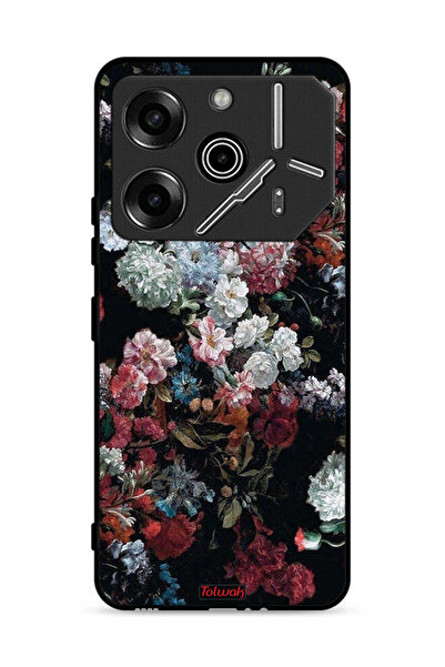 Tolwak غطاء حماية لهاتف تكنو بوفا 6 برو 5G بنقشة الورود العتيقة