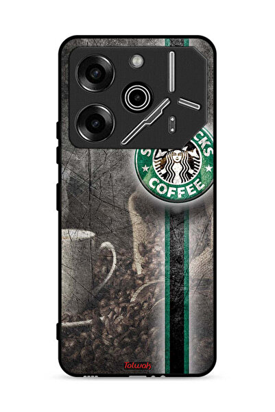 Tolwak غطاء حماية لهاتف تكنو بوفا 6 برو 5G بطبعة فن القهوة