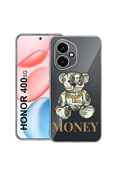 bestcase Carcasă transparentă din silicon pentru Honor 400, Ursuleț de pluș c...