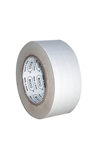 Roco شريط قماش أبيض 2 بوصة × 25 مترًا للإغلاق والإصلاحات الشاقة