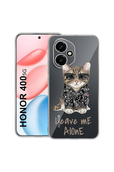 bestcase Carcasă transparentă din silicon pentru Honor 400, Leave Me Alone Ca...