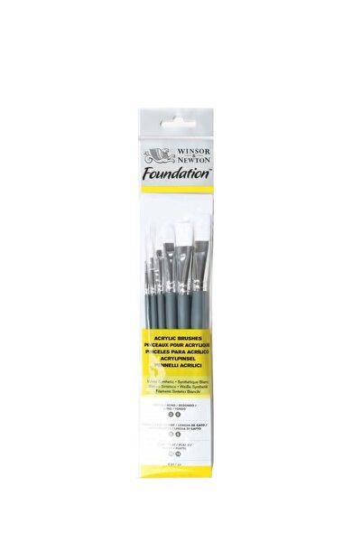 Winsor Newton Foundation Artist Brush – Short Handle, Precision Brush for Painting & Blending