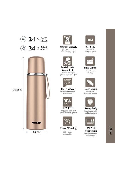 Valen Valz81 500 ml Bronze Thermos