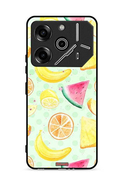 Tolwak غطاء حماية لهاتف تكنو بوفا 6 برو 5G، رسمة فواكه وألوان مائية