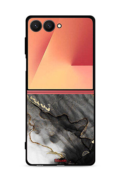 Tolwak غطاء حماية من الرخام اللامع لهاتف Samsung Galaxy Z Flip7