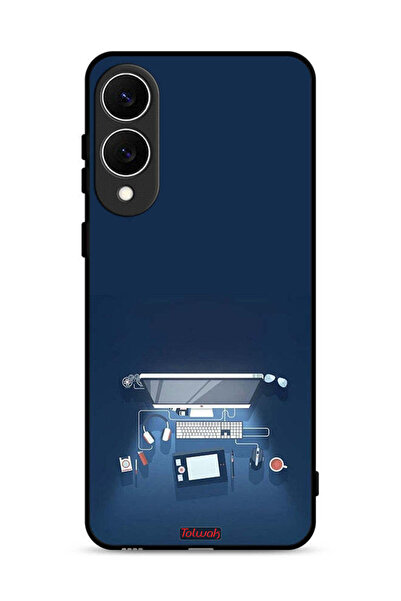 Tolwak غطاء حماية لجهاز سامسونج جالكسي S25 إيدج - فن مكتب الكمبيوتر