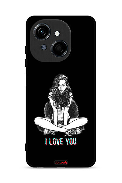 Tolwak غطاء حماية لهاتف تكنو سبارك جو 1 4G بطبعة "أحبك"