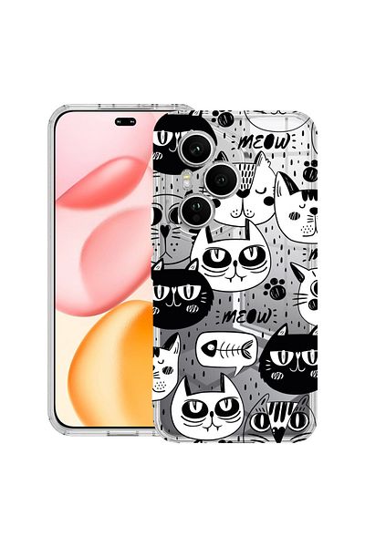bestcase Carcasă transparentă din silicon pentru Honor 400 Pro, Cool Cats, 2036424 T 1029