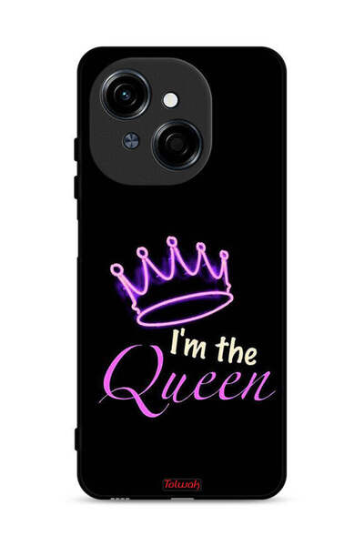 Tolwak غطاء حماية لهاتف Tecno Spark Go 1S 4G مطبوع عليه عبارة "أنا الملكة"