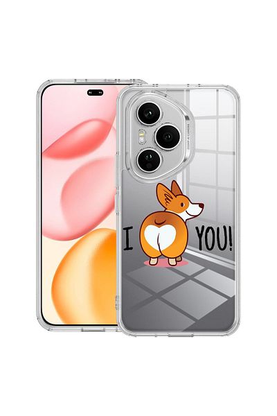 bestcase Carcasă transparentă din silicon pentru Honor 400 Pro, Emoji dulce cu cățeluș, 2036424 T 593