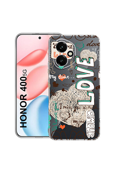 bestcase Carcasă transparentă din silicon pentru Honor 400, Love, 2036423 T 25