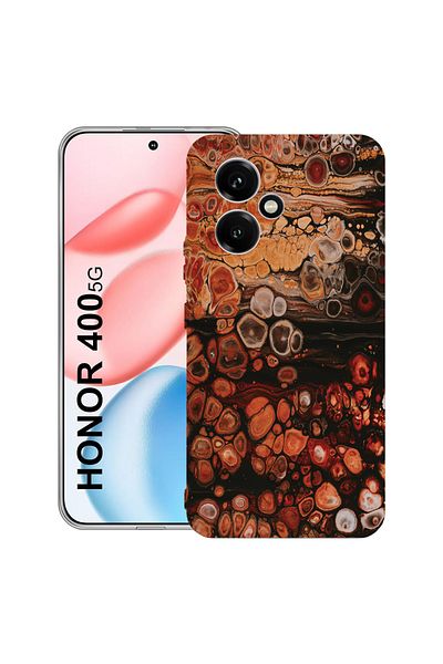 bestcase Carcasă transparentă din silicon pentru Honor 400, model lemn, 2036423 T 895