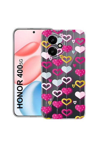 bestcase Carcasă transparentă din silicon pentru Honor 400, Lovely Hearts, 2036423 T 185