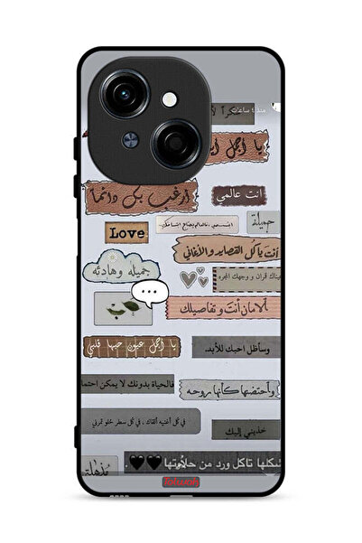 Tolwak غطاء حماية لهاتف تكنو سبارك جو ١ ٤ جي مع اقتباسات حب باللغة العربية