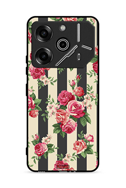 Tolwak غطاء حماية لهاتف تكنو بوفا 6 برو 5G بنقشة الورود